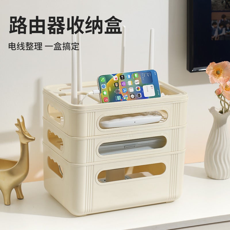 Wifi Router Storage Box Desktop Wireless Optical Cat Tv Set-Top Box Rack Socket Wire Finishing Artifact - Image 2